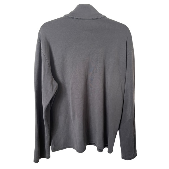 Vince Men's Pima Cotton Blend Cozy Quarter Zip Sweatshirt Coastal Blue L - Picture 9 of 12